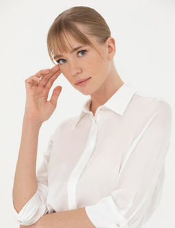 Ekru Comfort Fit Saten G_mlek - Pierre cardin фото 2