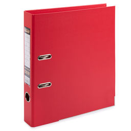 Expert Complete Регистратор PVC, 2-х стороннее покрытие, мет.уг. 50 мм 50 шт. Premier A4 арочный механ. (разб.) лён красный ЕС100161004