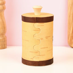 Туес «Веточка: Лавровый лист», d=9 см, береста