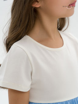 Платье Тия тофу-голубой-синий - Sovalina фото 10