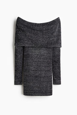 Vestido off-the-shoulder con brillo - H&m фото 5