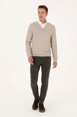 Erkek Regular Fit V Yaka Ta_ Kazak - U.s. polo assn фото 4