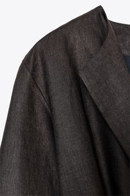 ZW COLLECTION LINEN BELTED KIMONO - Zara фото 11