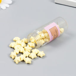 Сургуч в гранулах в баночке Звёздочки зефирно-жёлтый матовый 16 гр 7х3х3 см - Арт узор фото 2