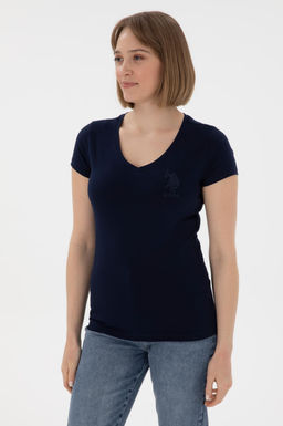 Kad_n Lacivert Basic Ti__rt Sepette S_rpriz _ndirim