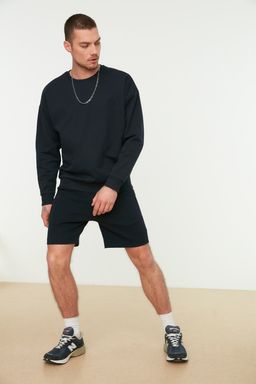 TRENDYOL MAN Lacivert Oversize/Genis Kesim Ici Polar/S?cak Tutan Bask?l? Sweatshirt TMNAW22SW0959 - Trendyolmilla фото 4
