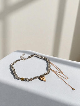 Колье «Сердце» водопад, цветной