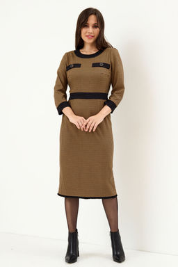 Платье Magia mody 2147 сиена (гусиная лапка)