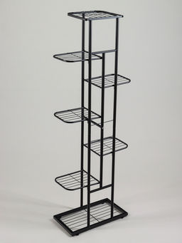 Подставка для цветов Greengo, 7 полок, 43×22×126 см, напольная, металл, чёрная
