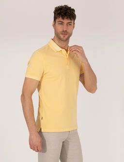 A__k Sar_ Slim Fit %100 Pamuk Polo Yaka Ti__rt