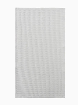 Кухонное полотенце «Доляна», серое, 35×60 см, 100% хлопок, крупная вафля 220 г/м²