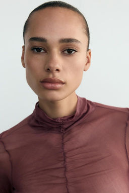 100% SILK DRAPED TOP - Zara фото 6