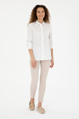 Женская рубашка зеленого цвета с длинным рукавом - U.s. polo assn фото 4