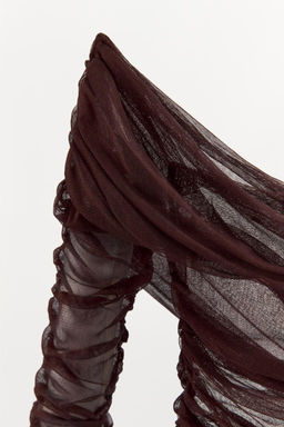 100% SILK DRAPED WRAP TOP - Zara фото 5