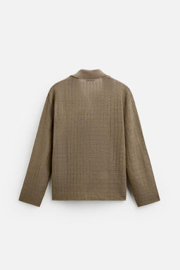 TEXTURED KNIT POLO SHIRT - Zara фото 8