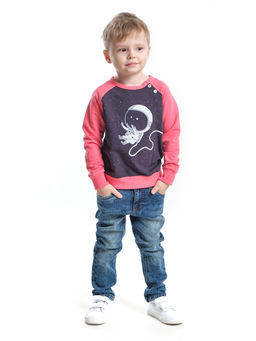 Толстовка для мальчика с принтом UD 3552 коралловый - Mini maxi фото 3