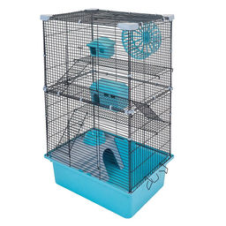 Клетка д/грыз. Редпл. Рикки 42.2 (42*30*h67см) 3 этажа 43112бирюз-черн