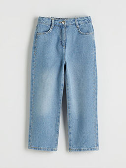 Beli Ayarlanabilir Lastikli K?z ?ocuk Jean Pantolon