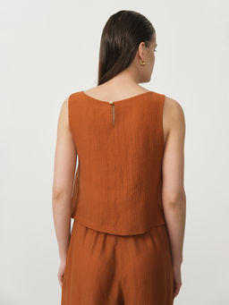 Топ из лиоцелла 06211311 терракот