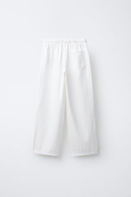 JEANS WIDE LEG CORDONES / Blanco - Zara фото 2
