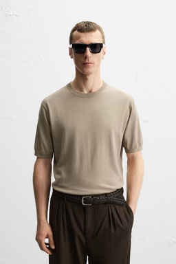 REGULAR FIT KNITTED T-SHIRT - Zara фото 2