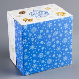 Коробка под бенто - торт с окном новогодняя «Чудеса случаются», 16×16×12.5 см