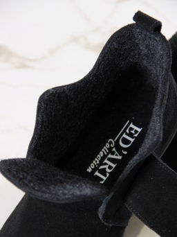 Ботинки женские демисезонные черные 209.NATAbl.Черная замша/Шерсть