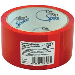 Клейкая лента 48мм*40м "OfficeSpace" красная, 45мкм (КЛ_6288)