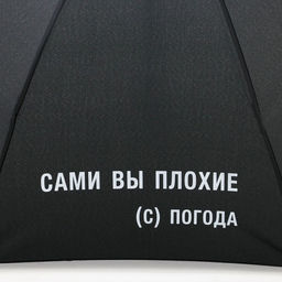 Зонт механический Сами вы плохие, 8 спиц, d = 95 см, цвет чёрный - Simaland фото 5