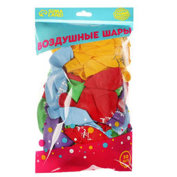 Воздушные шары латексные 12" «С днем рождения», 50 шт.