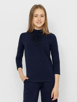 CRB wear/CWJG 63602-41 Водолазка для девочки,темно-синий/Ex.Cherubino