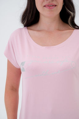 Футболка женская из вискозы Лирика пудра You are safe - Амадэль фото 2