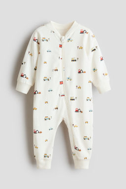 Pijama entero de algod?n con dise?o estampado