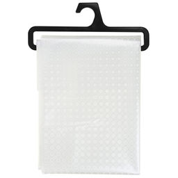 Штора для ванной EVA 180х180см ЗD рельеф Горохи белый, 12 колец, в пакете (Китай) - Домашняя мода фото 2