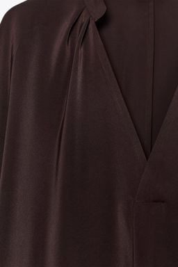 SATIN BLOUSE WITH CAPE SLEEVES - Zara фото 8
