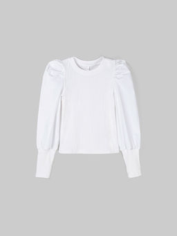 Блузка из лапши для девочки Белая 7+ - Bungly фото 2