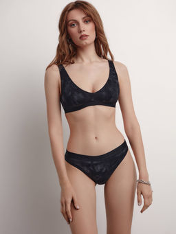 CONTE TIE DYE RIB LBR 2219 Трусы бразилиана со средней линией талии black tie dye - Conte elegant фото 6