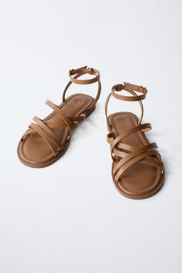 STRAPPY LEATHER SANDALS - Zara фото 4