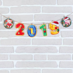 Цена за 6 шт. Набор для оформления "Натуральные прищепки" (10 прищепок 4,5 см, веревка 2м)