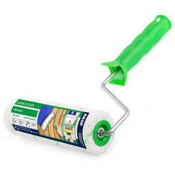 Валик в сборе "Эксперт" для работ по дереву 240мм, д40мм, микрофибра (полиэстер 100%) 11мм 800г/м2, зеленая нить (Россия)