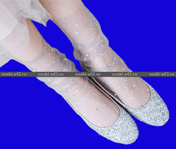 Цена за 6 пар. Зувей носки женские капрон высокие с ПАЙЕТКАМИ 36-40 ЧЕРНЫЕ  фото 7