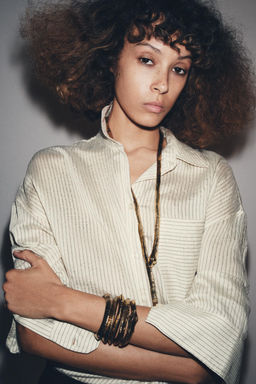 SNAKESKIN PRINT PIECES NECKLACE