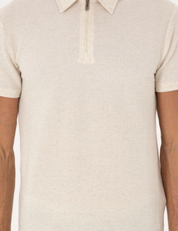 Футболка узкого кроя цвета экрю - Cacharel фото 6