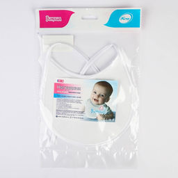 Нагрудник детский 18×18 см., микрофибра с ПВХ покрытием «Витоша», белый