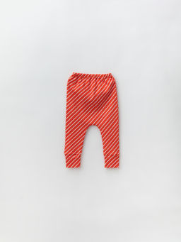 Ползунки леггинсы из хлопка, красный/полоса, 237