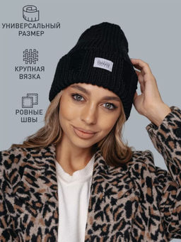 K13114 Шапка (хлопок, шелк) ЧЕРНЫЙ