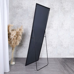 Зеркало в алюминиевой раме напольное/настенное 550х1650 black /HLQW-AM09007 /уп 1/ - ГалеонТрейд фото 2