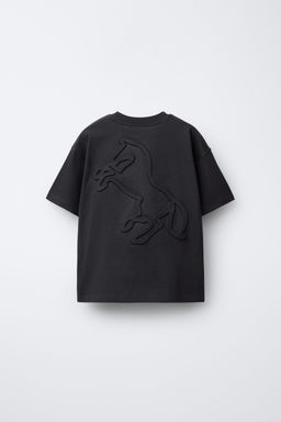 CAMISETA CABALLO RELIEVE / Gris antracita - Zara фото 2