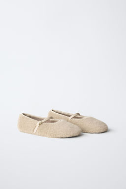 FAUX FUR BALLET FLATS - Zara фото 2