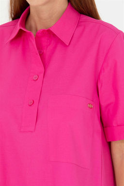 Женское плетеное платье цвета фуксии - U.s. polo assn фото 7